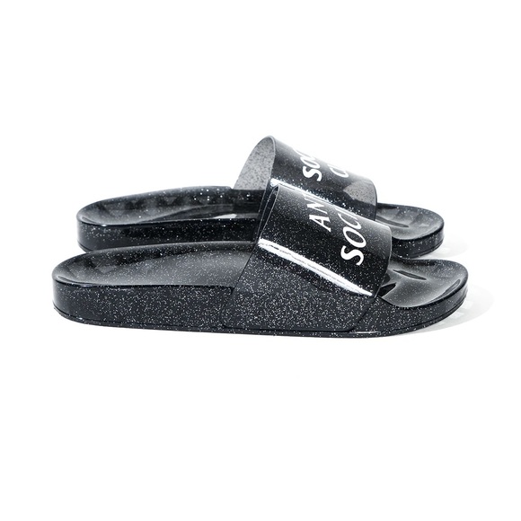 NEW Anti-Social Social Club Glitter Slide Sandals - Picture 7 of 8